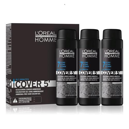 Лореаль Профессионель Тонирующий гель Homme Cover 5&#039;, 3 х 50 мл (L'Oreal Professionnel, Окрашивание, Homme)