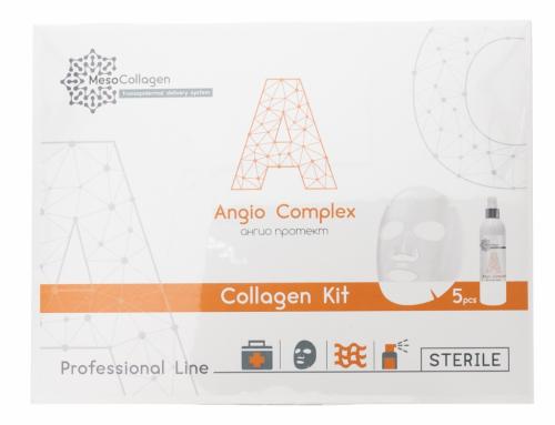 Набор Angio Complex: аппликаторы для лица, 5 шт + спрей, 150 мл (Collagen Kit)