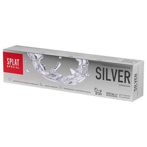 Сплат Освежающая зубная паста-гель Silver, 75 мл (Splat, Special), фото-2