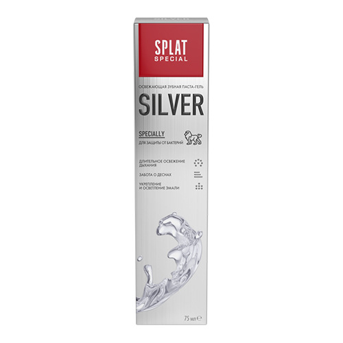 Освежающая зубная паста-гель Silver, 75 мл