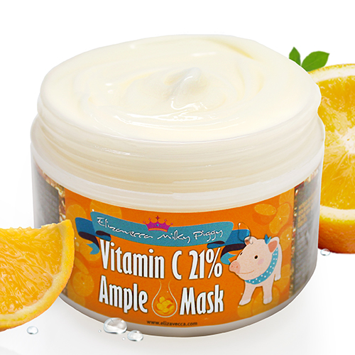 Елизавекка Маска для лица с витамином С разогревающая Vitamin C 21% Ample Mask, 100 г (Elizavecca, Milky Piggy), фото-2