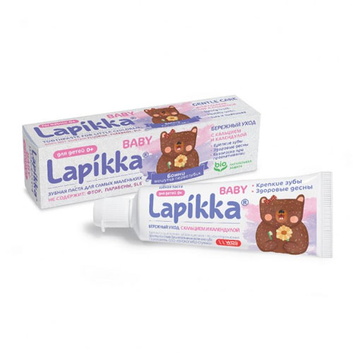 Рокс Зубная паста Lapikka Baby Бережный уход с кальцием и кален.,45 гр (R.O.C.S, Lapikka)