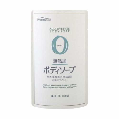Жидкое мыло для тела без добавок для чувствительной кожи Pharmaact Additive Free Body Soap Zero сменный блок, 450 мл (Жидкое мыло для тела)