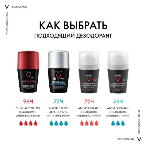 Виши Шариковый дезодорант против избыточного потоотделения 72 часа, 50 мл (Vichy, Vichy Homme), фото-8