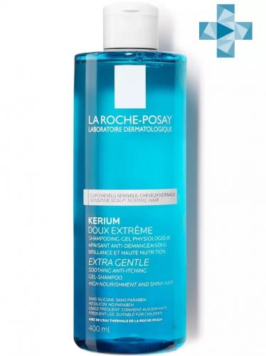 Ля Рош Позе Мягкий физиологический шампунь для бережного очищения кожи головы и волос, 400 мл (La Roche-Posay, Kerium)