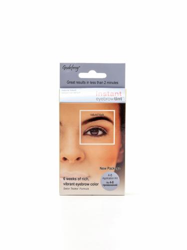 Годефрой Eyebrow Tint Natural Black Краска-хна в капсулах для бровей черная, 4 капсулы (Godefroy, Eyebrow), фото-3