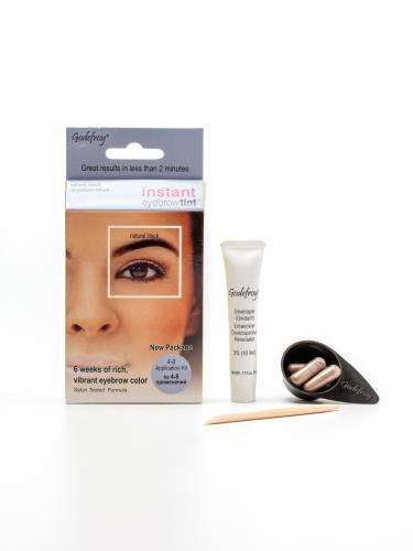Годефрой Eyebrow Tint Natural Black Краска-хна в капсулах для бровей черная, 4 капсулы (Godefroy, Eyebrow)