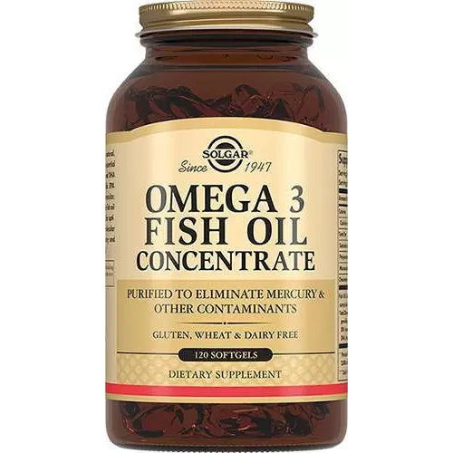 Солгар Концентрат рыбьего жира Омега-3 в капсулах, 120 шт (Solgar, Жиры и жирные кислоты)