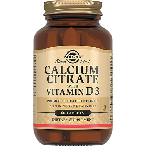 Солгар Кальция цитрат с витамином D3, 60 таблеток (Solgar, Минералы)