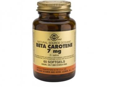Солгар Бета-каротин 7 мг в капсулах, 60 шт. (Solgar, Витамины)