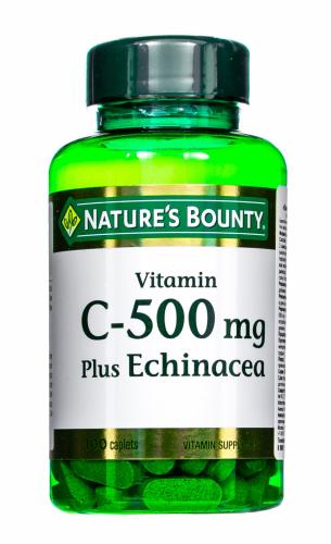 Нэйчес Баунти Витамин С 500 мг плюс эхинацея в таблетках, 100 шт. (Nature's Bounty, Растительные продукты)