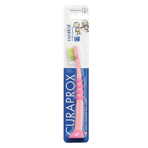 Курапрокс Детская зубная щетка &quot;Куракид&quot; от 0 до 4 лет, с гумированной ручкой, 1 шт (Curaprox, Детская продукция)