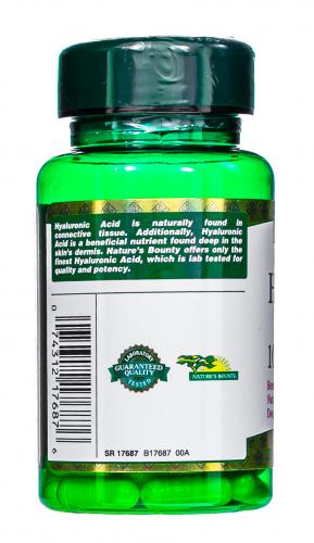 Нэйчес Баунти Гиалуроновая кислота 100 мг, 30 капсул (Nature's Bounty, Специальные продукты), фото-8
