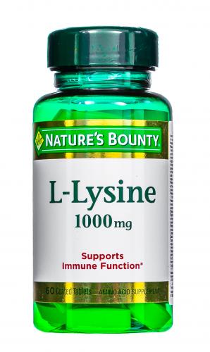 Нэйчес Баунти L- Лизин 1000 мг в таблетках, 60 шт. (Nature's Bounty, Аминокислоты)