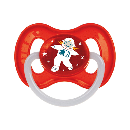 Канпол Пустышка круглая латексная от 6 до 18 месяцев, &quot;Space&quot;, цвет: красный, 1 шт (Canpol, Пустышки), фото-2