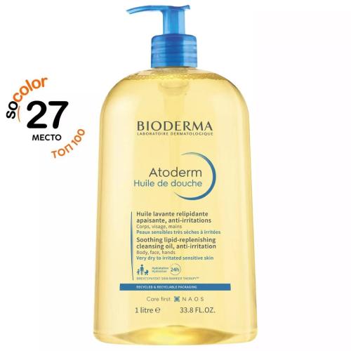 Биодерма Увлажняющее масло для душа, 1 л (Bioderma, Atoderm)