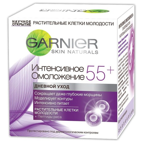 Гарньер Крем дневной Клетки Молодости Интенсивное омоложение 55+ 50мл (Garnier, Skin Naturals, Клетки молодости)