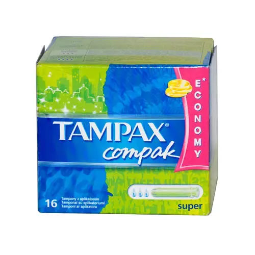 Тампакс Компак Тампоны с аппликатором супер, 16 шт (Tampax, )