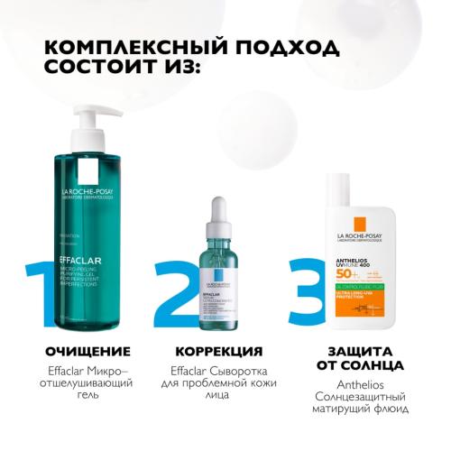 Ля Рош Позе Ультраконцентрированная сыворотка для проблемной кожи против несовершенств и постакне, 30 мл (La Roche-Posay, Effaclar), фото-5