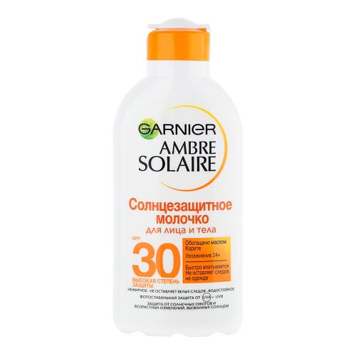 Гарньер Водостойкое солнцезащитное молочко для лица и тела SPF30, 200 мл (Garnier, Ambre Solaire)