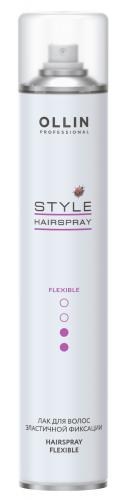 Оллин Лак для волос эластичной фиксации, 450 мл (Ollin Professional, Style)