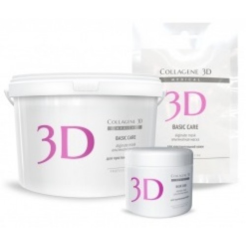 Медикал Коллаген 3Д Альгинатная маска для лица и тела с розовой глиной 1200 г (Medical Collagene 3D, Basic Care)
