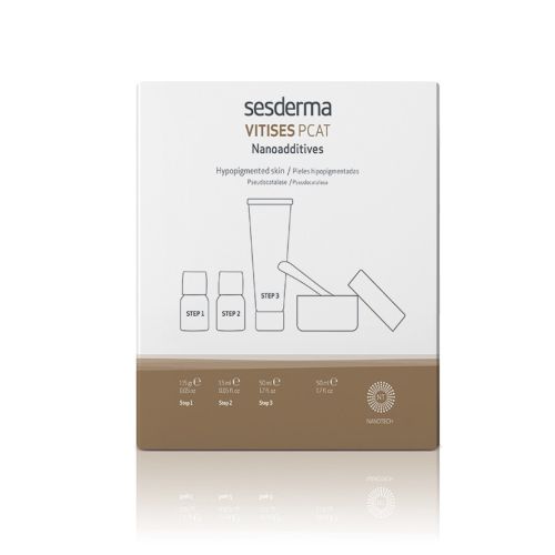 Сесдерма Система для выравнивания тона кожи (Шаг 1 - порошок, шаг 2 - раствор, шаг 3 - гель) (Sesderma, Vitises)
