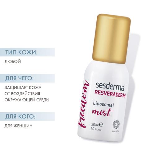 Сесдерма Спрей-мист антиоксидантный, 30 мл (Sesderma, Resveraderm), фото-2