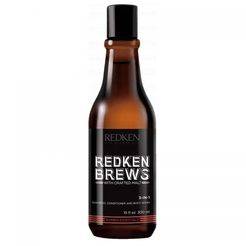 Редкен Шампунь Brews 3 в 1, 300 мл (Redken, Мужская линия)