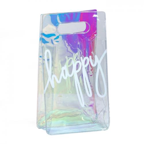 Пакет из голографического пластика Happy, 13 × 23 × 6 см (Подарочная упаковка, Пакеты), фото-2