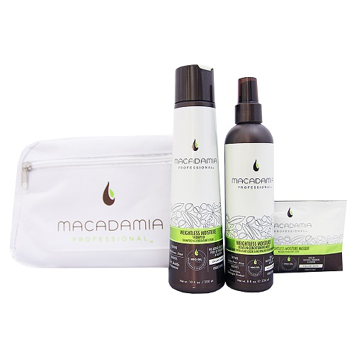 Подарочный набор для тонких волос в белой косметичке, 1 шт (Wash&Care)