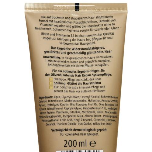 Медифарма Косметикс Ополаскиватель для восстановления волос Intensiv, 200 мл (Medipharma Cosmetics, Olivenol), фото-2