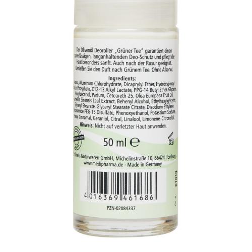 Медифарма Косметикс Роликовый дезодорант &quot;Зеленый чай&quot;, 50 мл (Medipharma Cosmetics, Olivenol), фото-3