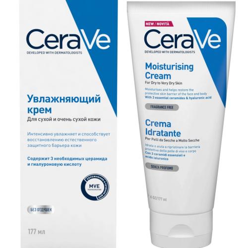 ЦераВе Увлажняющий крем с церамидами для сухой и очень сухой кожи лица и тела, 177 мл (CeraVe, Увлажнение кожи), фото-3
