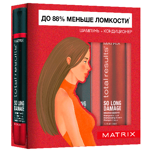 Матрикс Весенний набор для восстановления волос So Long Damage  (Шампунь, 300 мл + Кондиционер, 300 мл) (Matrix, Total results, So Long Damage)