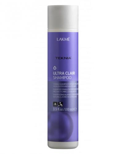Лакме Ultra clair Шампунь тонирующий для обесцвеченных, натуральных светлых и седых волос 100 мл (Lakme, Teknia, Ultra clair)
