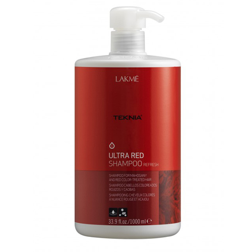 Лакме Шампунь для поддержания оттенка окрашенных волос &quot;Красный&quot; 1000 мл (Lakme, Teknia, Ultra red)