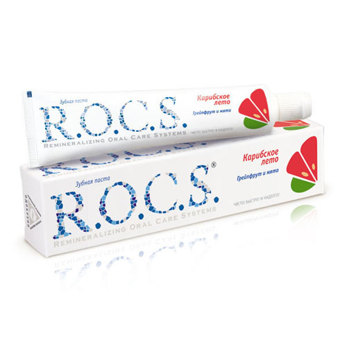 Рокс Зубная паста R.O.C.S Грейпфрут и мята 74 гр. (R.O.C.S, Для Взрослых)