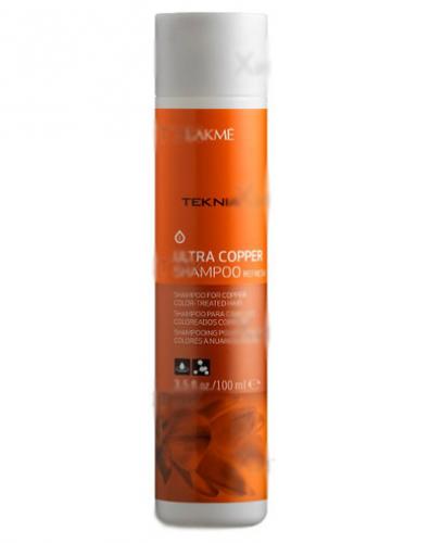 Лакме Ultra copper Шампунь для поддержания оттенка окрашенных волос &quot;Медный&quot; 100 мл (Lakme, Teknia, Ultra copper)