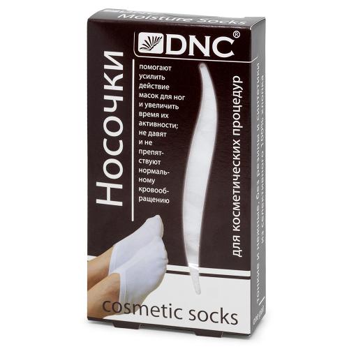 Носочки хлопчатобумажные для косметических процедур белые, 1 пара (DNC, Тело)
