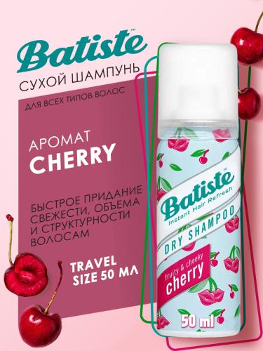 Батист Сухой шампунь для волос Cherry с ароматом вишни, 50 мл (Batiste, Fragrance), фото-2