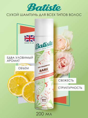 Батист Сухой шампунь для волос Bare с цветочным ароматом, 200 мл (Batiste, Fragrance), фото-3