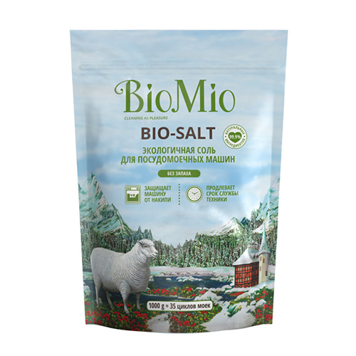 БиоМио Соль экологичная для посудомоечных машин, 1000 г (BioMio, Посуда)