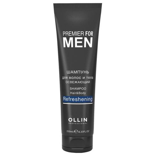 Оллин Шампунь для волос и тела освежающий, 250 мл (Ollin Professional, Уход за волосами, Premier For Men)