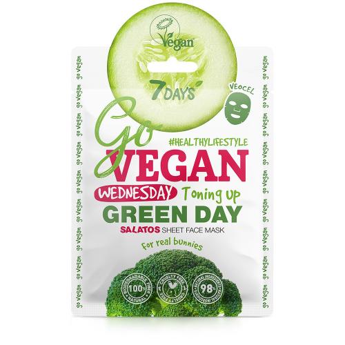 Тканевая salad маска для лица Wednesday Green Day, 25 г (Go Vegan)