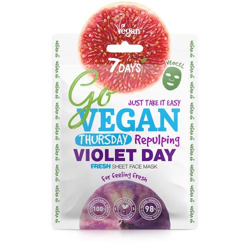 Тканевая fresh маска для лица Thursday Violet Day, 25 г (Go Vegan)