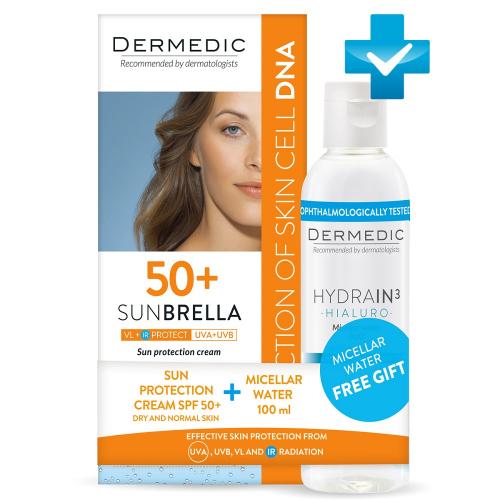 Дермедик Солнцезащитный крем SPF 50+ для сухой и нормальной кожи, 50 г (Dermedic, Sunbrella)