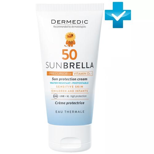 Дермедик Детский солнцезащитный крем для лица SPF 50, 50 г (Dermedic, Sunbrella)
