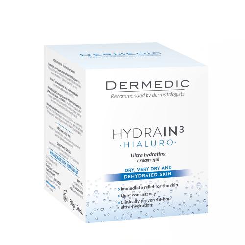 Дермедик Ультраувлажняющий крем-гель Гидреин Hialuro Ultra Hydrating Cream-gel, 50 г (Dermedic, Hydrain3), фото-8