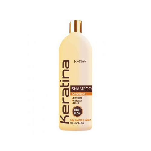 Укрепляющий шампунь с кератином для всех типов волос 500 мл (Keratina)